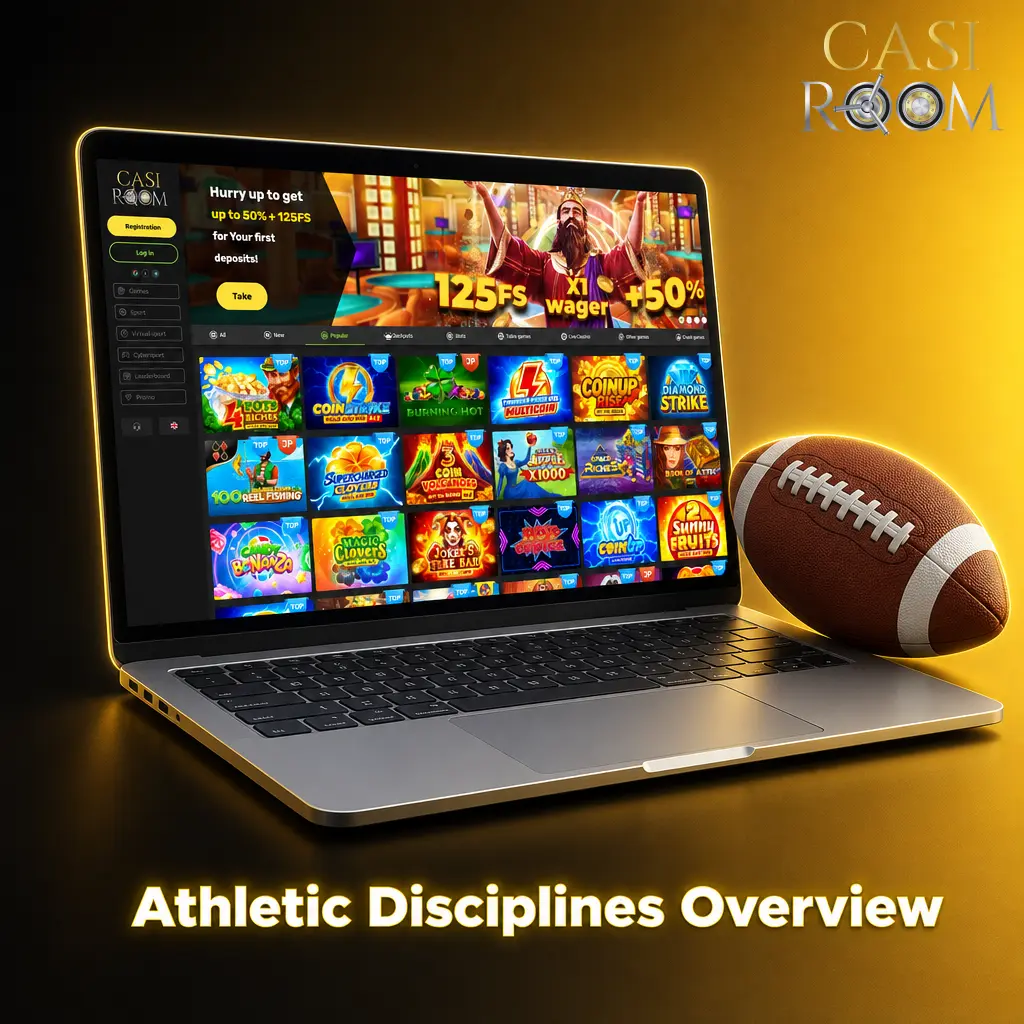 Casiroom sports betting overview showing odds and markets for athletic disciplines like football, tennis, and basketball.