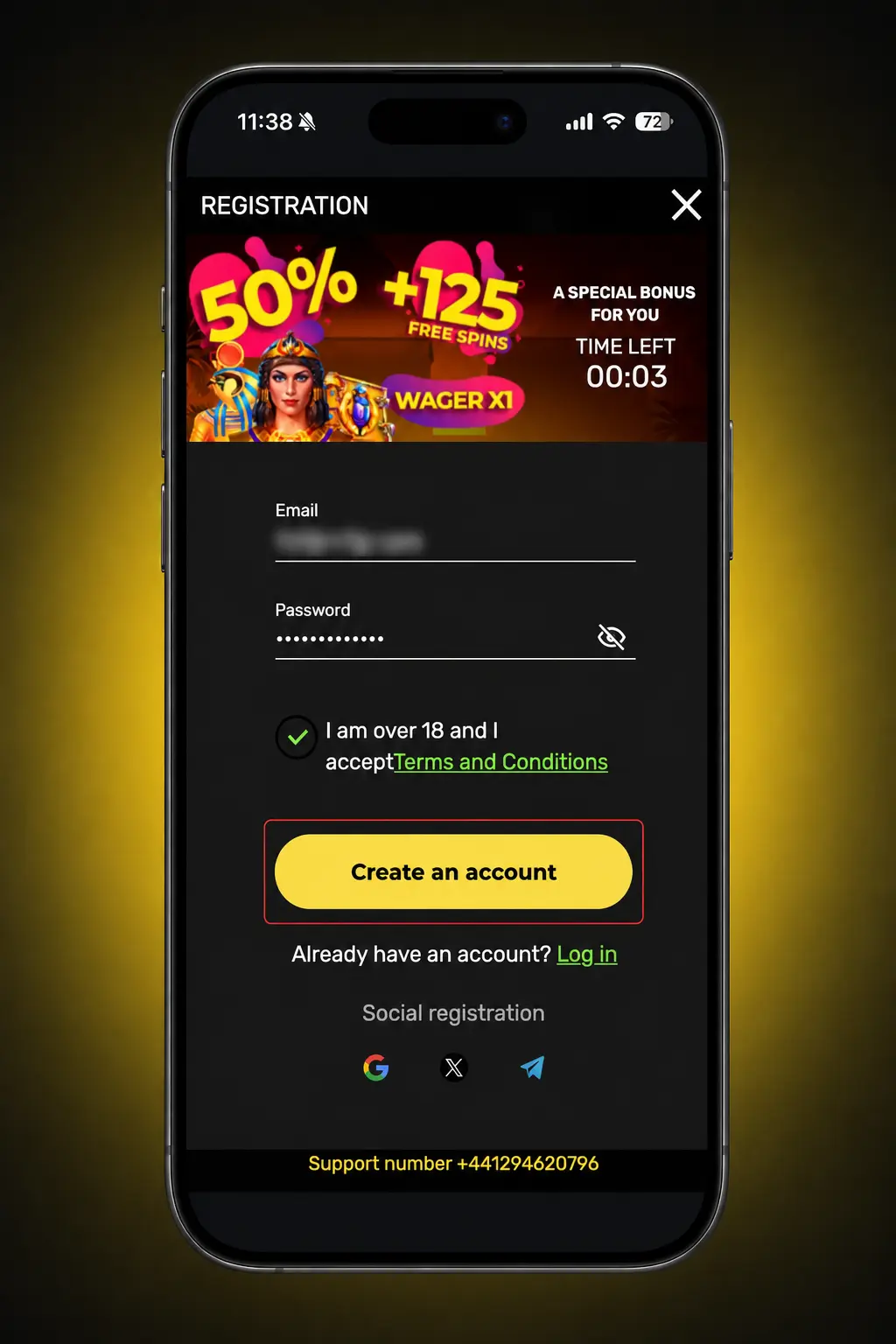 Casiroom sign up steps for UK players: register, enter details, choose GBP and verify by email or SMS